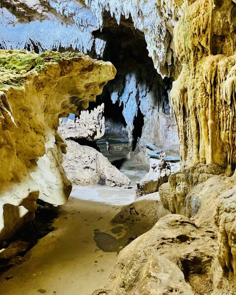 Cave with rock formations